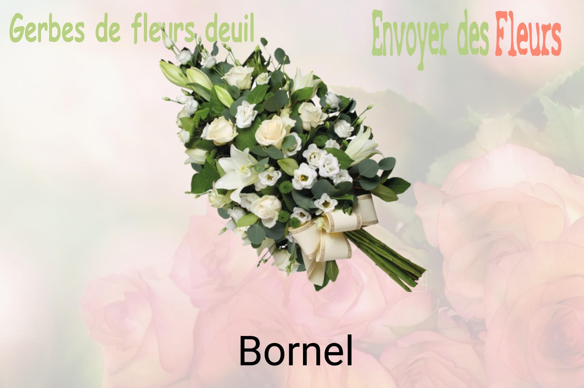 Gerbe de fleurs de deuil livrée à Bornel